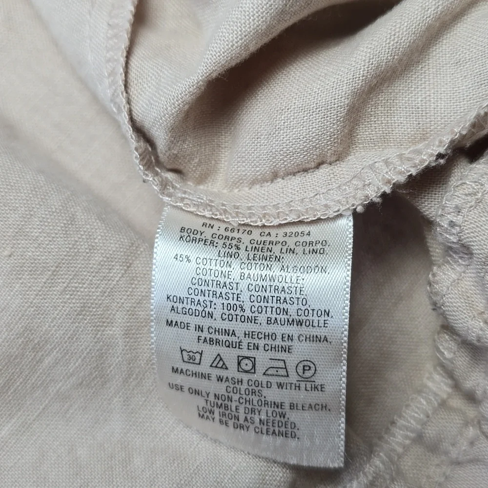 Hei Hei Anthropologie Ronan Camo Cropped Linen Jacket Women's Size S (3mm mark) - Picture 5 of 16